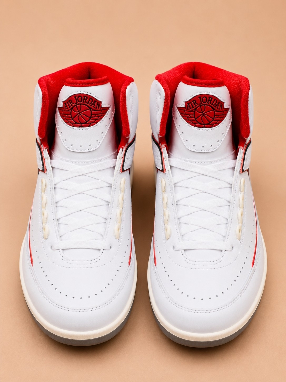 🆕️Air Jordan 2 Retro White Red Black Men’s High Top Sneakers Shoes
